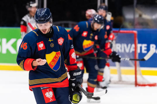 Albin Grewe of Djurgården looks dejected