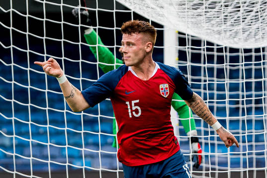 Tobias Heintz of Norway celebrates