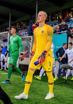 Goalkeeper Julian Faye Lund of Norway