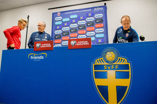 Martin Ødegaard of Norway, Lars Lagerbäck, head coach of