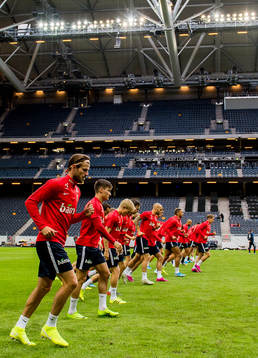 Håvard Nordtveit and the players of Norway