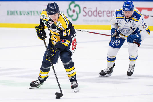 Södertäljes Hugo Gustafsson och Leksands Patrik Zackrisson