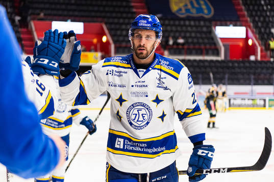 Leksands Marek Hrivik jublar