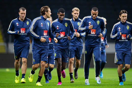 Albin Ekdal, Alexander Isak and Robin Quaison of the