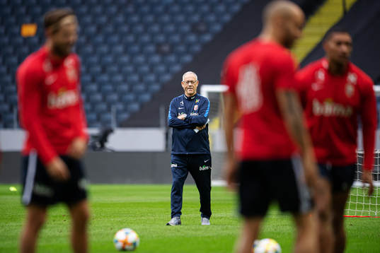 Lars Lagerbäck, head coach of the Norwegian national