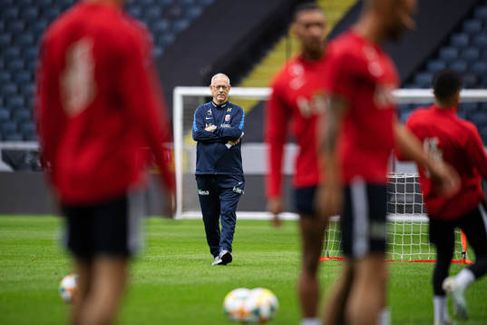 Lars Lagerbäck, head coach of the Norwegian national