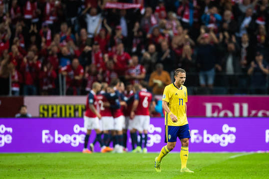 Pierre Bengtsson of Sweden looks dejected