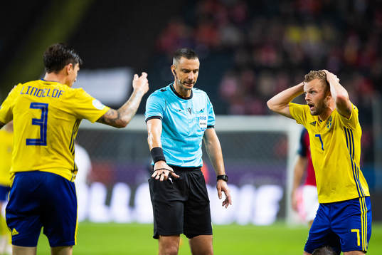 Victor Nilsson Lindelöf and Sebastian Larsson of Sweden