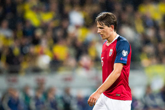 Sander Berge of Norway looks dejected