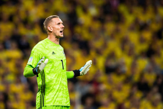 Goalkeeper Robin Olsen of Sweden
