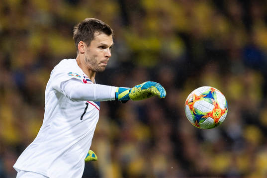 Goalkeeper Rune Almenning Jarstein of Norway