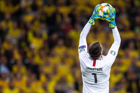 Goalkeeper Rune Almenning Jarstein of Norway