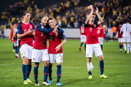 Sander Berge, Haitam Aleesami, Tarik Elyounoussi and Markus