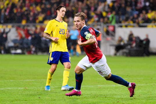 Stefan Johansen of Norway celebrates