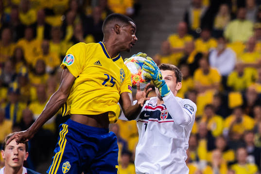 Goalkeeper Rune Almenning Jarstein of Norway and Alexander