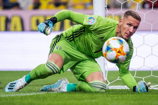 Goalkeeper Robin Olsen of Sweden