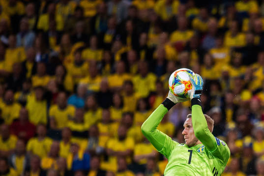 Goalkeeper Robin Olsen of Sweden