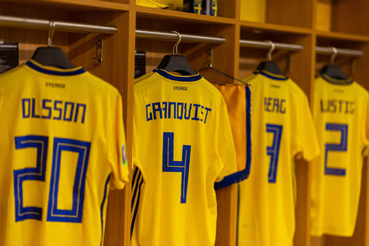 Jersey of Andreas Granqvist in the Swedish dressing room