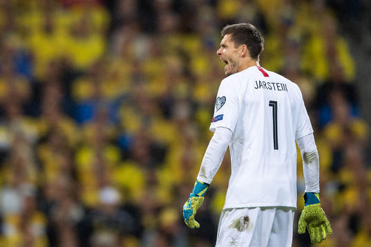 Goalkeeper Rune Almenning Jarstein of Norway
