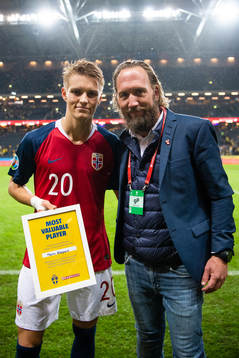Martin Ødegaard of Norway is awarded "Most Valuable Player"