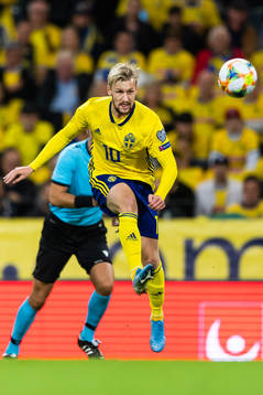 Emil Forsberg of Swedenin action