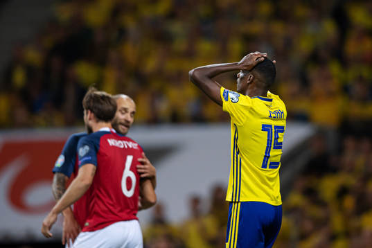 Alexander Isak of Sweden looks dejected