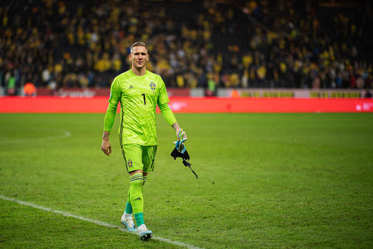 Goalkeeper Robin Olsen of Sweden