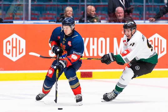 Michael Haga of Djurgården and Bartlomij Jeziorski of GKS