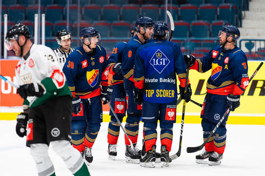 Olle Alsing of Djurgården celebrates with Sebastian