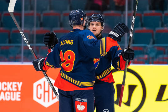 Olle Alsing of Djurgården celebrates with Sebastian