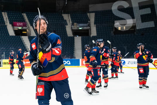 Jacob Josefson of Djurgården recognizes the audience