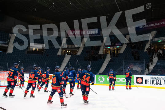 Players of Djurgården recognize the audience