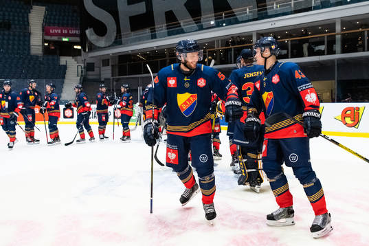 Robin Norell and Mattias Guter of Djurgården celebrate