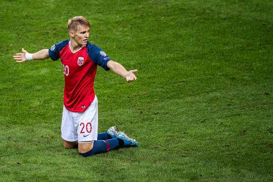 Martin Ødegaard of Norway reacts