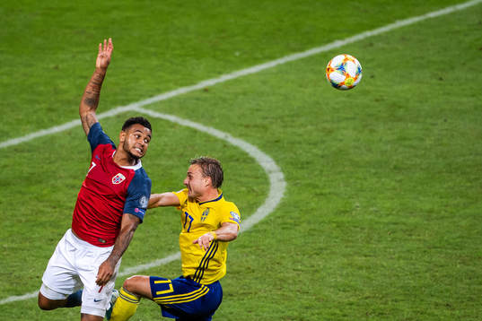 Joshua King of Norway and Pierre Bengtsson of Sweden