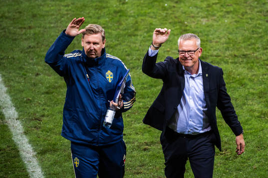 Peter Wettergren, assistant coach and Janne Andersson, head