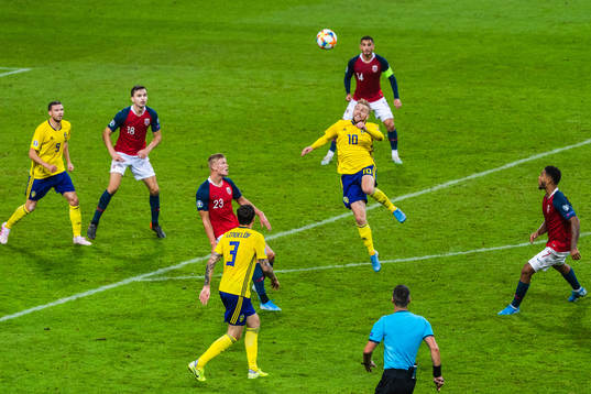 Marcus Berg , Victor Nilsson Lindelöf and Emil Forsberg of