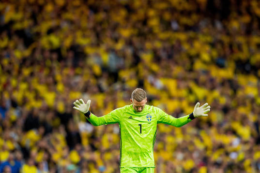 Goalkeeper Robin Olsen of Sweden