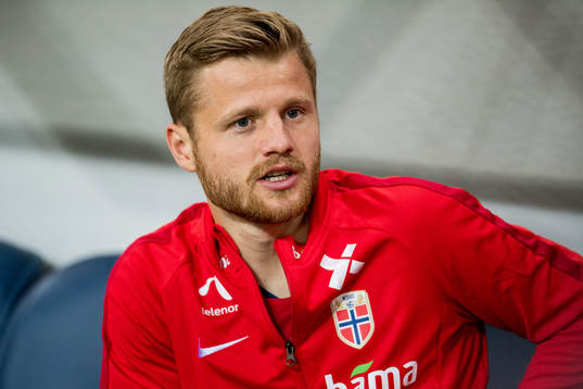 Fredrik Midtsjø of Norway at the bench