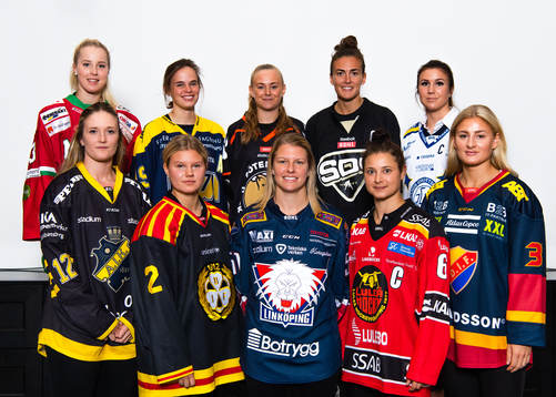Spelare från samtliga lag i SDHL