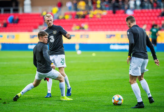 Liam Scales and Jack Taylor of Ireland