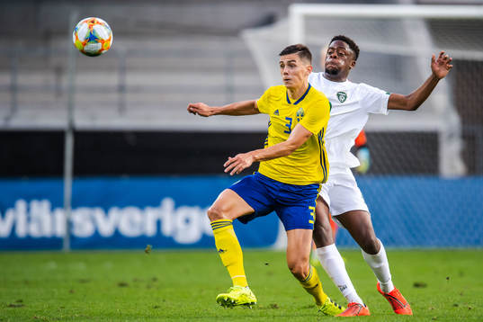 Dennis Hadzikadunic of Sweden and of Ireland Jonathan