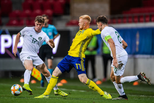 Nils Fröling of Sweden and Gavin Kilkenny of Ireland