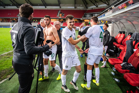 Players of Ireland celebrate