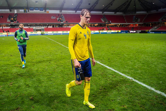 Hugo Andersson of Sweden looks dejected