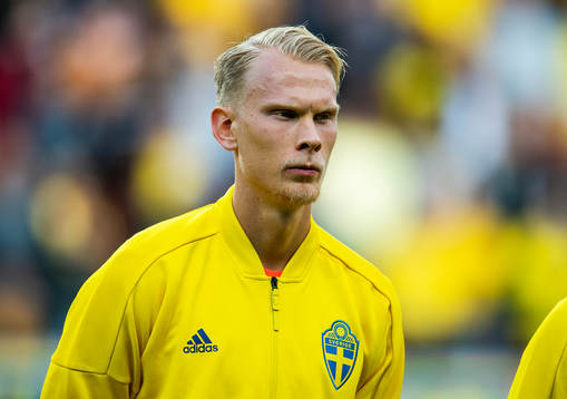 Goalkeeper Pontus Dahlberg of Sweden