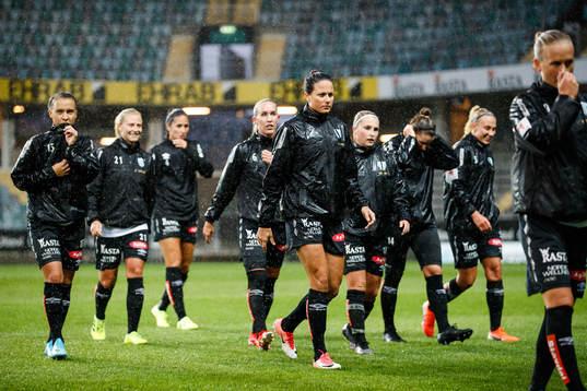 Players of Göteborg ahead the Champions League match