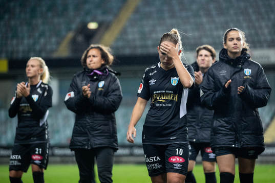 Elin Rubensson of Göteborg look dejected