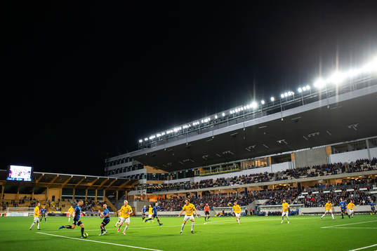 En generell vy över fotbollsmatchen i Allsvenskan mellan