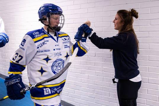 Leksands Linnea Jansson och Leksands Elin Lundberg